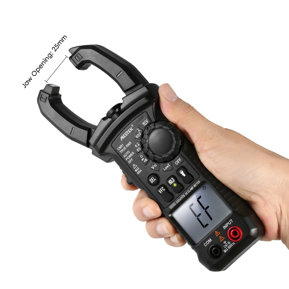MESTEK CM81 цифровой клещи Профессиональный RMS мультиметр AC/DC тестер сопротивления