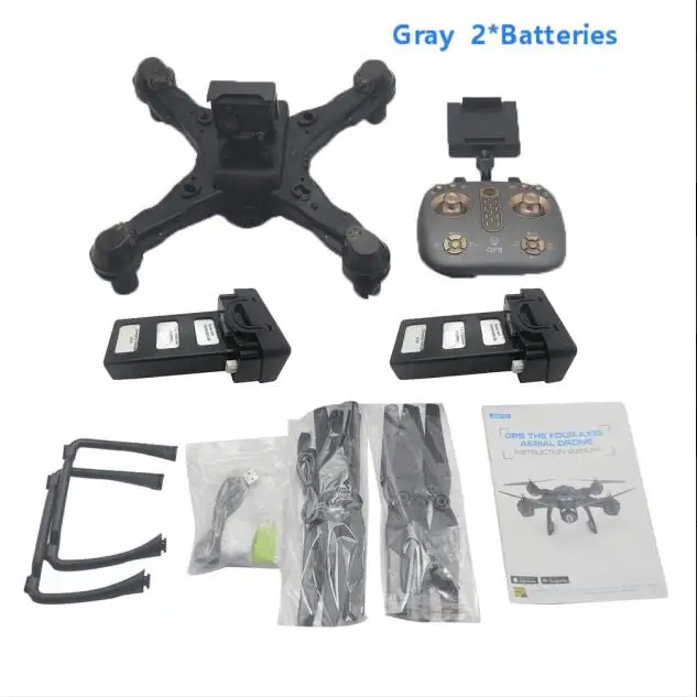 Белый LH-X38G Дрон Двойной gps wifi FPV Дрон с камерой 4K пульт дистанционного управления Вертолет RC Дрон Профессиональный Дрон с батареями 3 - Цвет: Белый