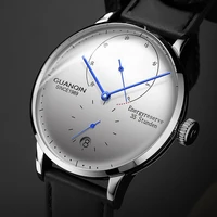 guanqin 2018 mens watches top brand luxury automatic casual fashion clock men waterproof genuine leather mechanical sapphire