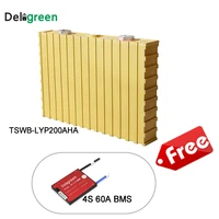 rechargeable lifeypo4 battery 4pcs 3 2v winston battery 200ah with free 4s60a bms for lifepo4 battery for solar system
