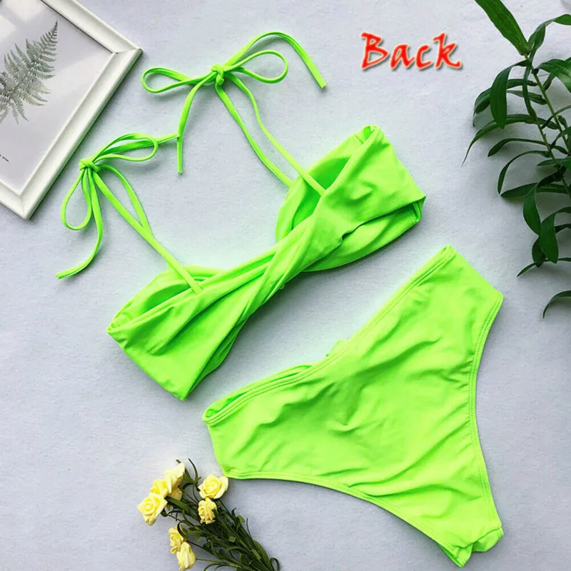 Комплект бикини с бюстгальтером пуш ап Модный женский купальник пляжная одежда