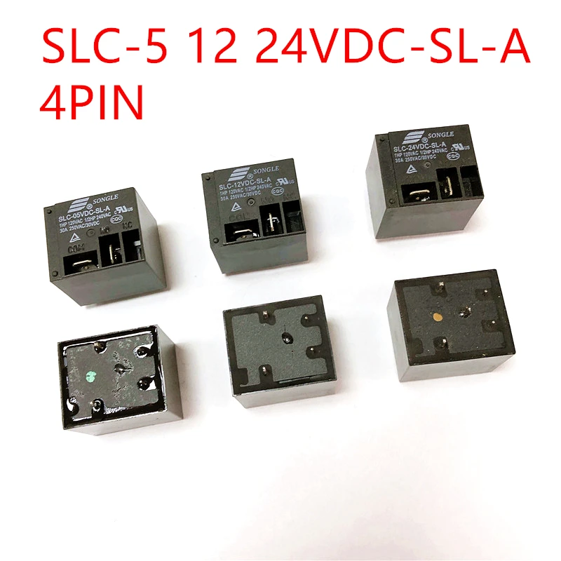 

4Pin RELAYS 05V 12V 24V SLC- 05 12 24VDC-SL-A Power relays 30C T91 HF2100 5PCS