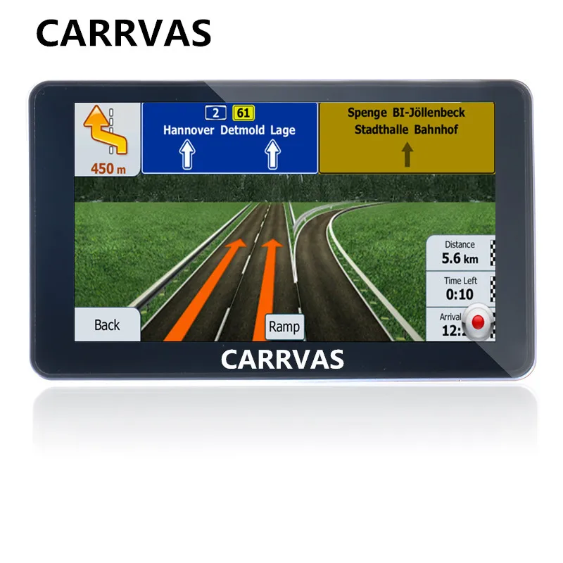Автомобильный GPS навигатор CARRVAS 7 дюймов FM 800 МГц новая карта бесплатное