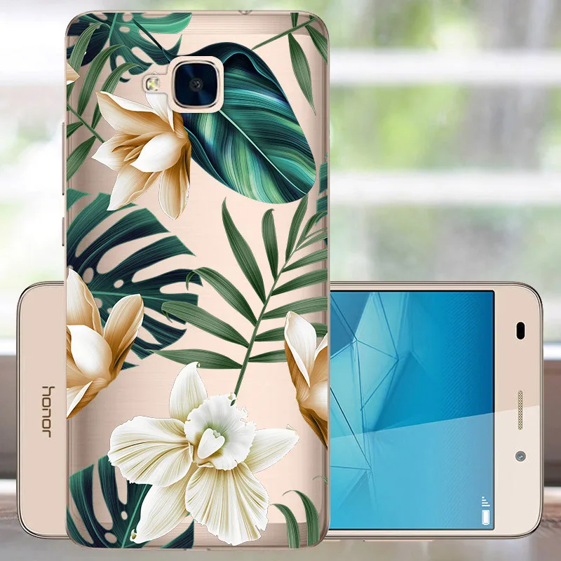 Чехол FANATU для Huawei Honor 5C силиконовый чехол мягкий задняя крышка без отверстия