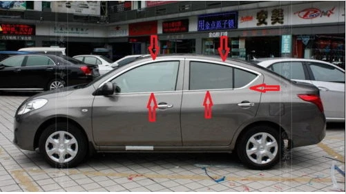 Оконная рама из нержавеющей стали для NISSAN VERSA SEDAN 2012 12|window trim|nissan window trimnissan |