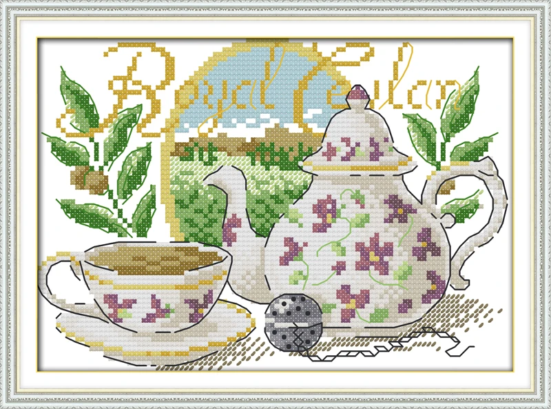 Набор для вышивки крестиком The tea художественная концепция цветная нить DMC 14ct 11ct с