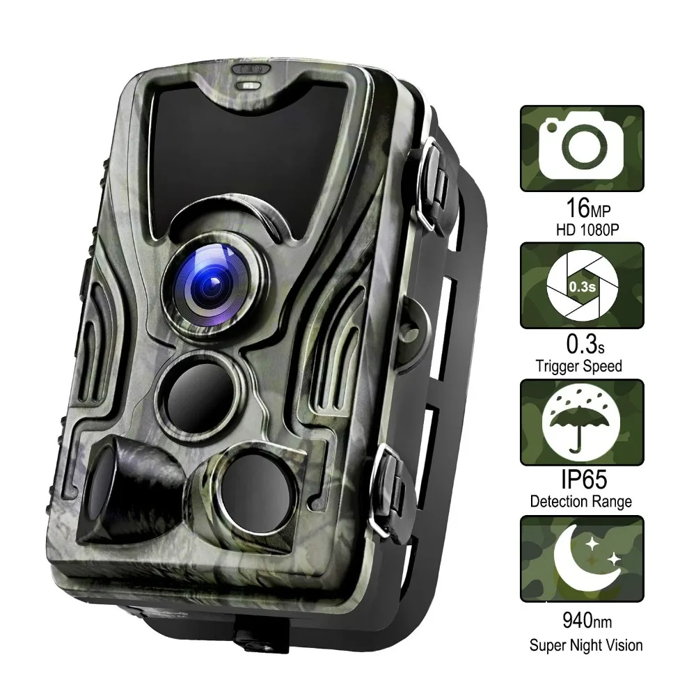 2," TFT Дикая камера s Trail охотничья камера HC801A 16MP 1080P IP65 Водонепроницаемый PIR датчик наблюдения за дикой природой