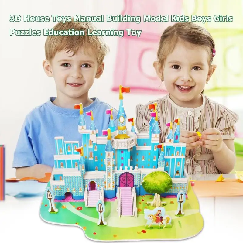 Детские DIY игрушки 3D деревянные пазлы кукольный домик раз квартира кукольный дом мебель развивающие игрушки мебель для детей подарок