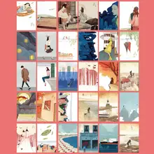 30 листов Happyness картины ретро винтажная открытка Рождественский