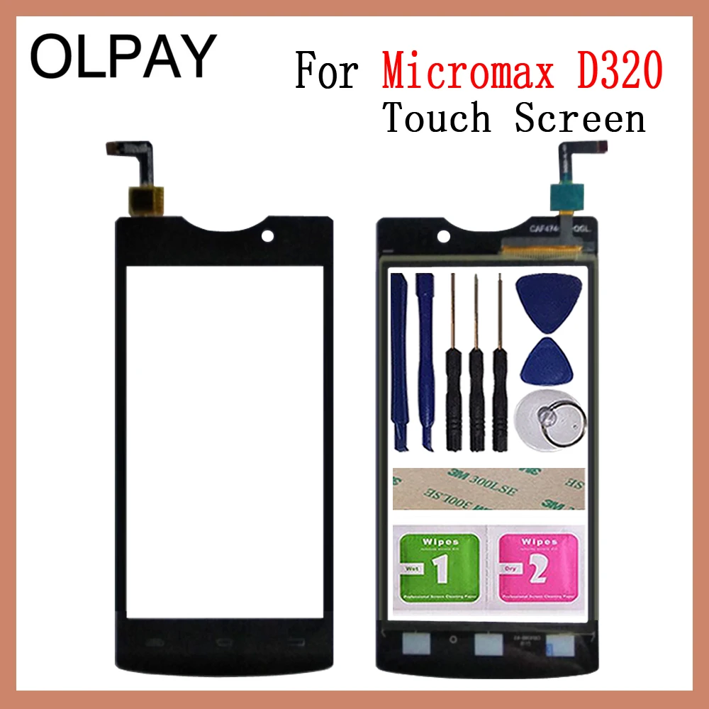4 5 ''Новый 100% мобильный телефон сенсорный экран для Micromax D320 дигитайзер панель