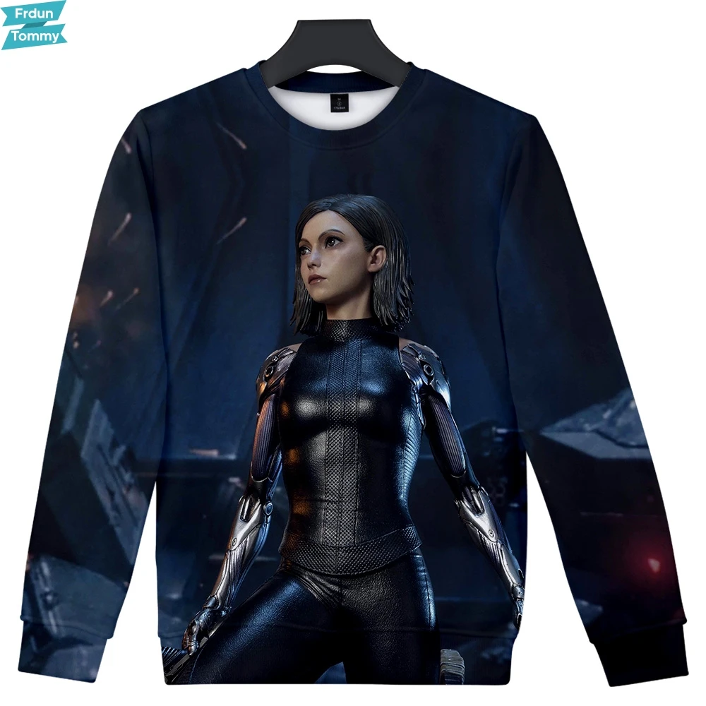 

Alita Battle Angel 3D Comfortable Casual Long Sleeve Capless Sweatshirts occident Man Woman Fashion Long Sleeve