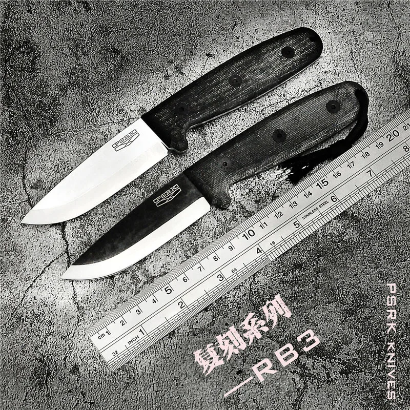 PSRK RB3 фиксированный нож D2/52100 стальная ручка для выживания на открытом воздухе
