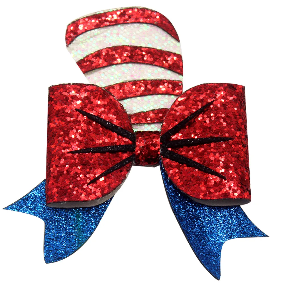 4 дюйма мультфильм элемент шляпа бант шпилька девушка блестящие аксессуары для