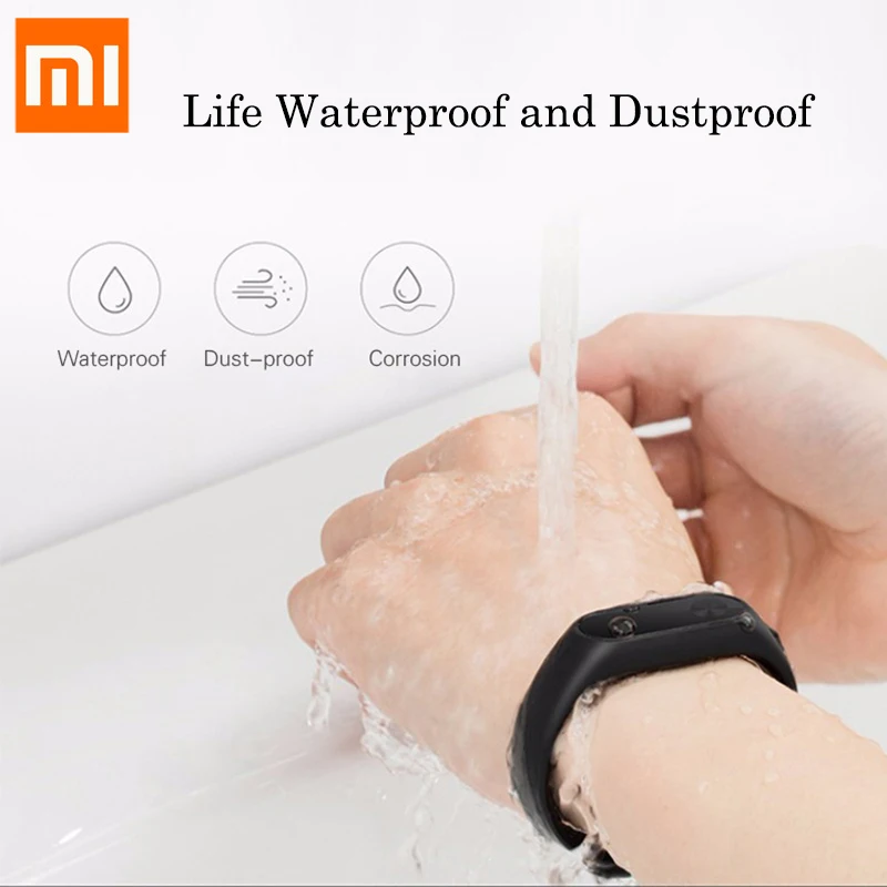 Оригинальный Смарт-браслет Xiaomi Mi Band 2 фитнес-браслет пульсометр IP67