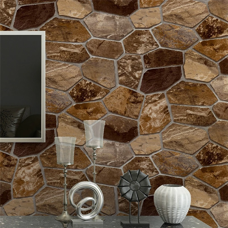 

beibehang Personality culture stone wallpaper three - dimensional simulation rock net coffee KTV cafe restaurant wallpaper