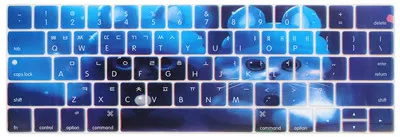 12 Корейская клавиатура чехол для Macbook Pro 1" A1706 15" A1707 с сенсорной панелью ID, США Радуга прочный силиконовый чехол для клавиатуры наклейка - Цвет: 12