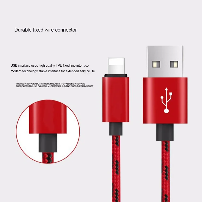 25 см 1 м 5 2 3 USB кабель для зарядного устройства iPhone 6s 6 s 7 8 Plus X 10 Xs Max XR 5s iPad нейлоновый