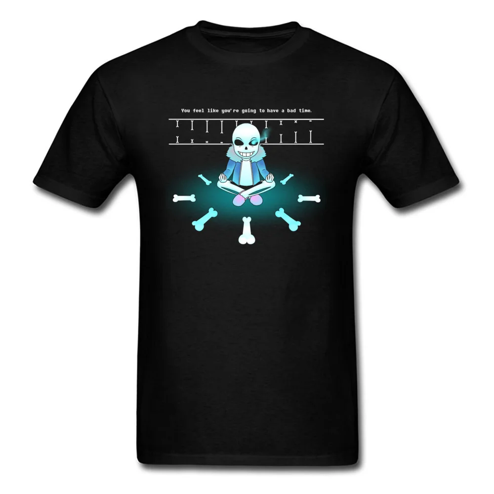 Мужская футболка с черепами Bad Time Undertale уличная одежда забавными персонажами из