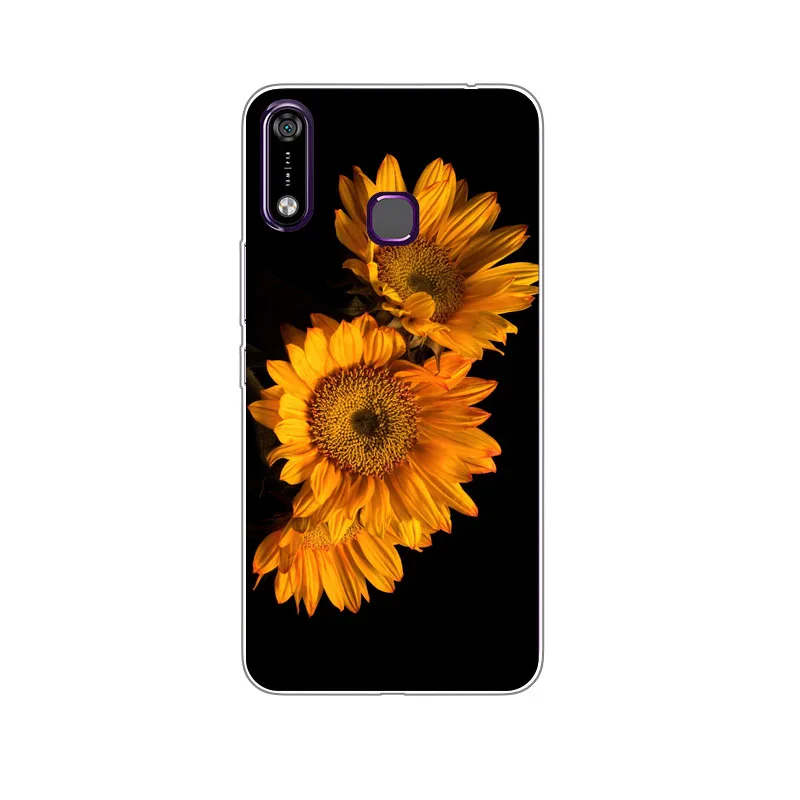 Infinix Hot 7 X624 Case Silicon chrysanthemum Painting Soft TPU Back Cover for Hot7 X624B Phone protect Bags shell |