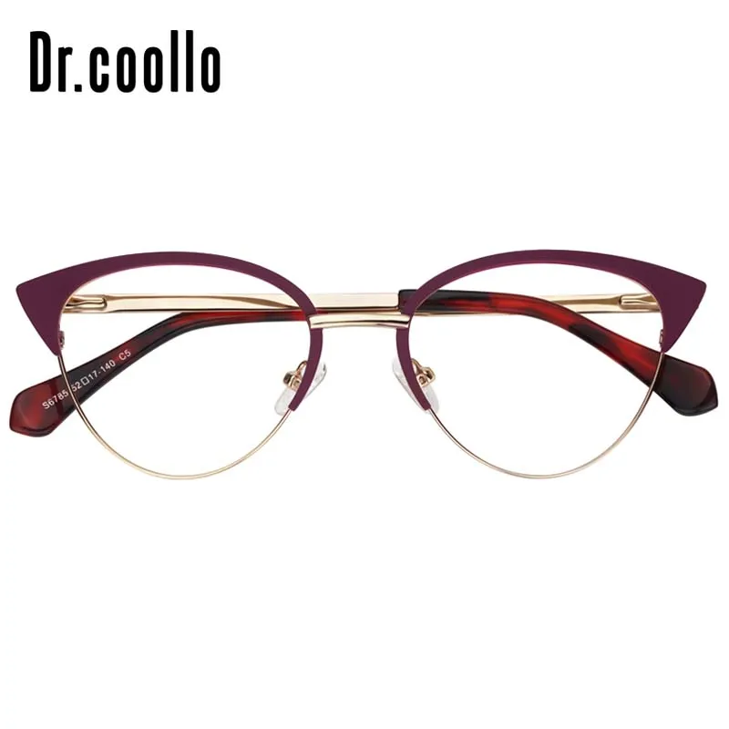 Dr coollo модный стиль полный обод металлический Browline очки для чтения Оптические