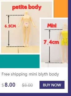 Только для мини blyth куклы 10 см высота белое платье кружевная одежда милые игрушки подарок