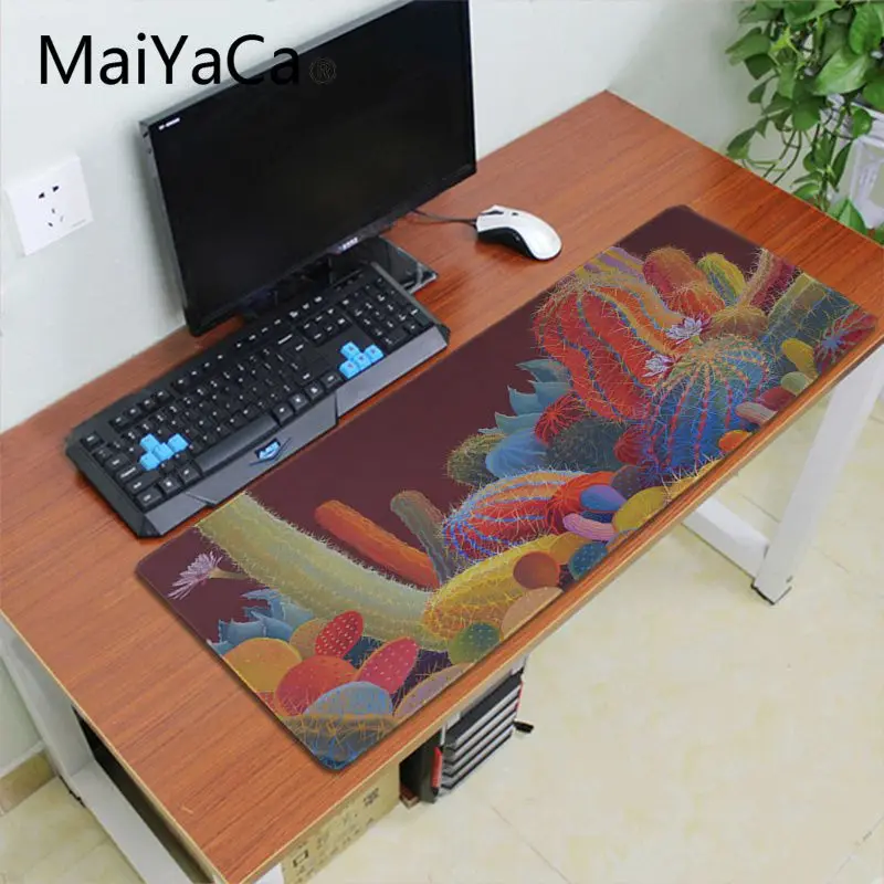 Lock Edge 30X70cm Maiyaca акварельный кактус офисные мыши геймер Коврик для мыши игровой коврик для мыши xl скорость клавиатура Коврик для мыши ноутбук ПК стол коврик - Цвет: Lock Edge 30X70cm
