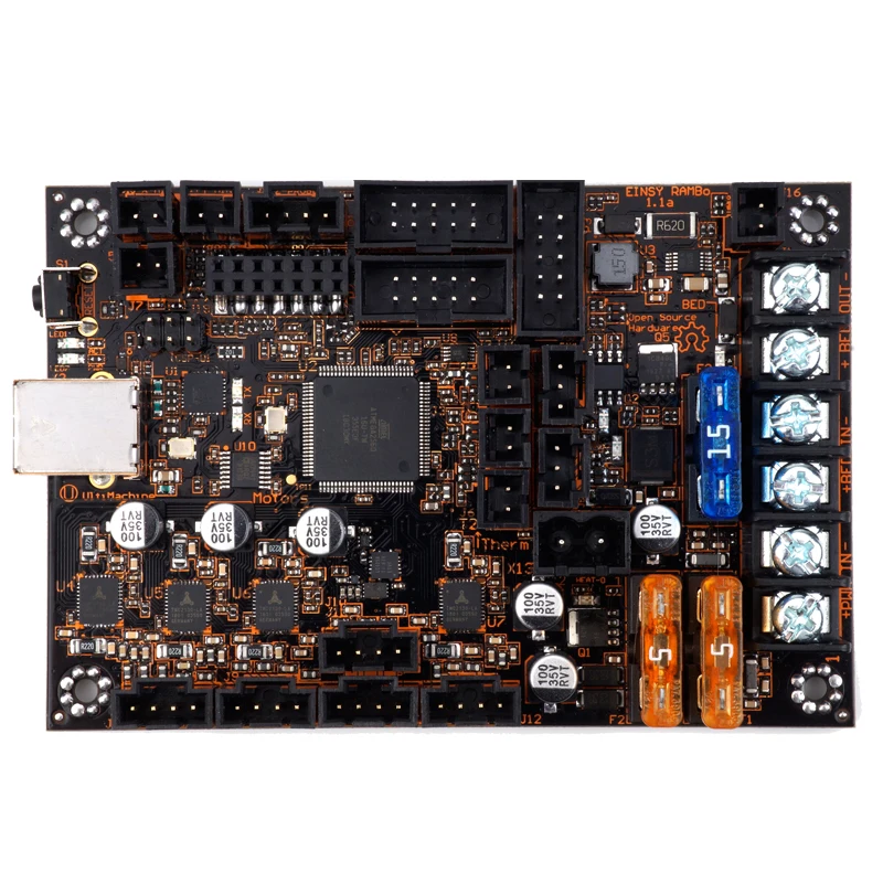 EinsyRambo 1.1a материнская плата для Prusa i3 MK3 с 4 шаговыми драйверами Trinamic TMC2130 SPI управление 4 Mosfet переключаемые выходы