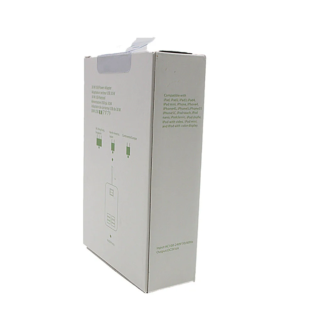 5 в 6 портов быстрое зарядное устройство USB полоса питания для iPhone ipad Samsung Android Tablet PC