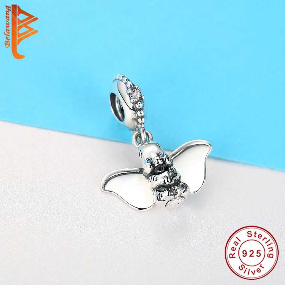 Wholesale 5PCS Fit Luxury Brand Bracelet Dumbo Pendant Charm Sterling Silver 925 Bead for Jewelry Female Gift | Украшения и