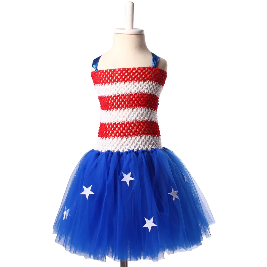 Ksummeree 4th of July Girls Tutu Dress American Flag Baby Girl Patriotic Photo Prop Birthday Party Costume TS124 | Детская одежда и