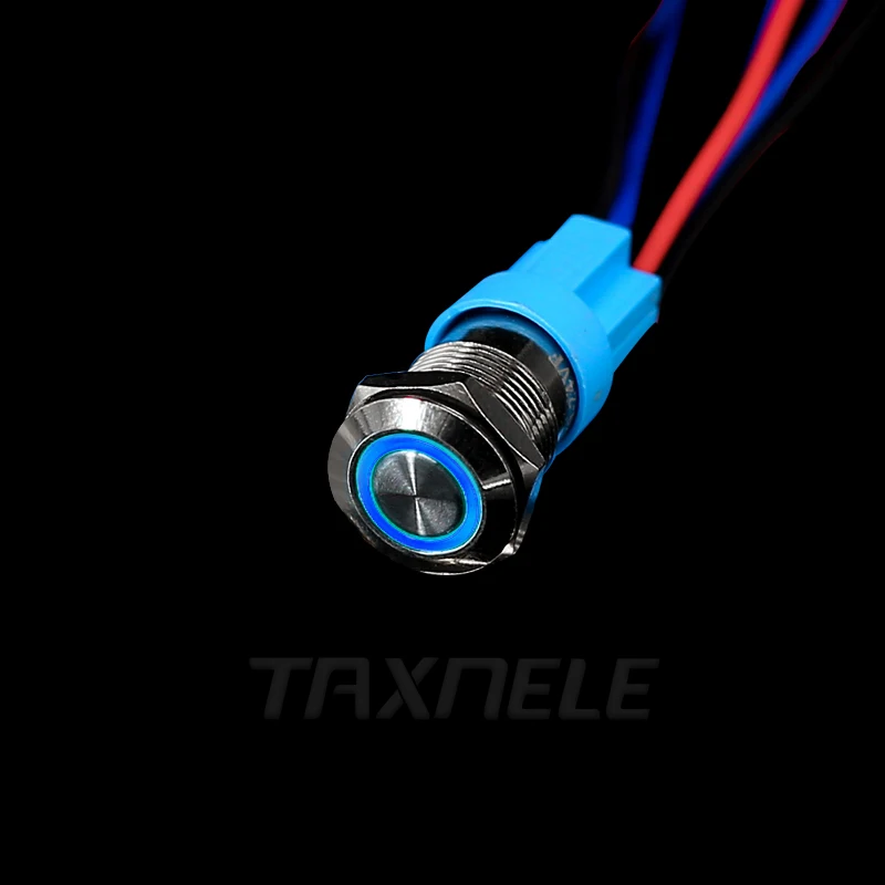 12 мм светодиодный металлический кнопочный переключатель 5 цветов 4 контакта