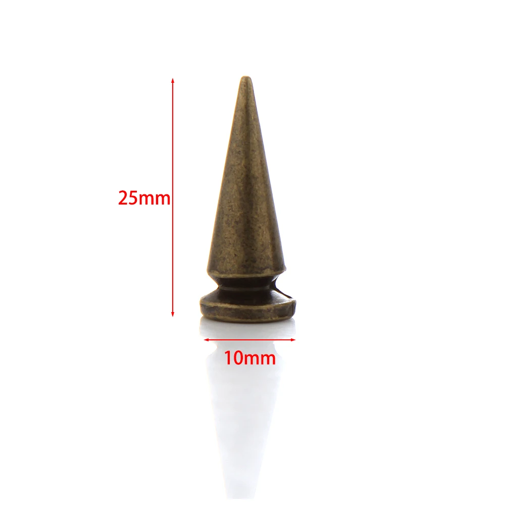 100 наборов 25 мм Бронзовые Пятна дерево заклепки Шипы Панк отвертки Кожа ремесло