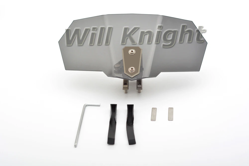 Универсальный воздушный поток Регулируемый ветровое стекло серый алюминиевый