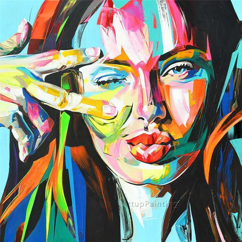 Картина маслом на лице Francoise Nielly Настенная картина палитра для портрета фигурка