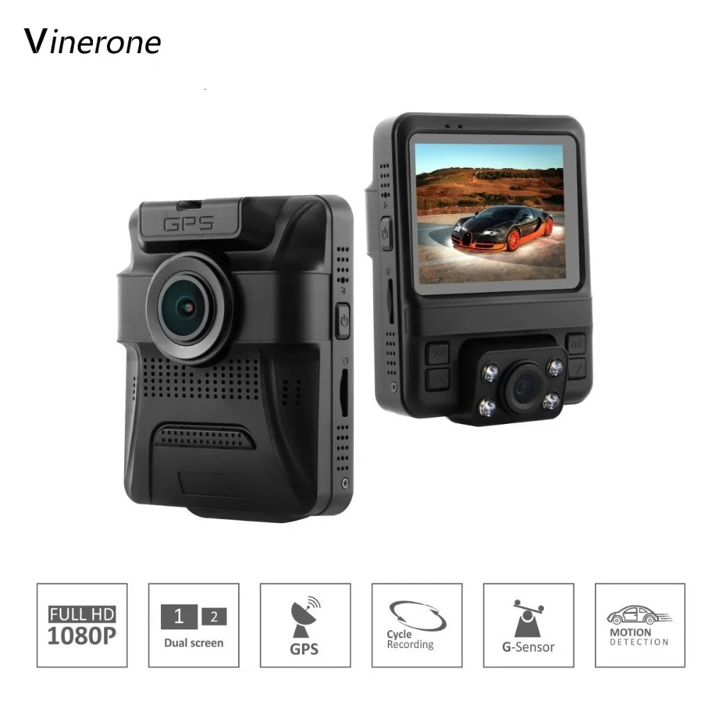 GS65H мини Автомобильные видеорегистраторы видеорегистратор Full HD 1080P Novatek GPS с двумя