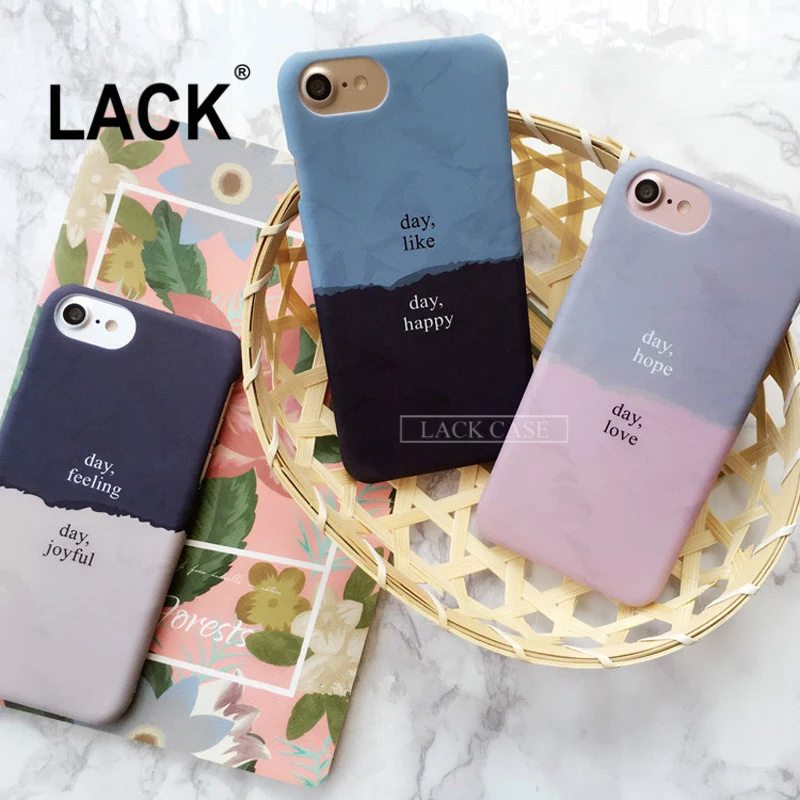 Чехол для iphone 7 с надписью LACK модный мультяшный чехол PLus милые Чехлы телефона