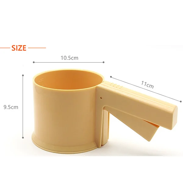 Мука пластиковая чашка-просеиватель форма механическое для муки сито порошок