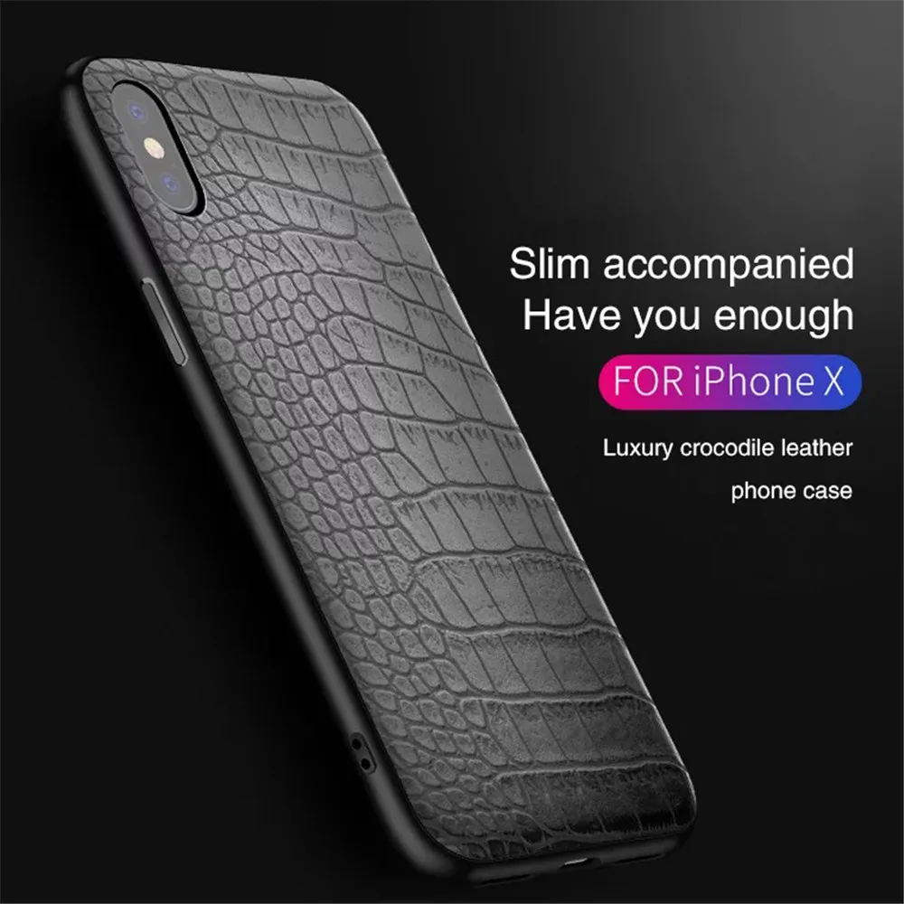 Retro Vintage Phone Bag Case For Iphone X 6 6s 7 8 Plus Crocodile Snake Skin Pattern Soft Protective Cover Shell iphoneX 10 |