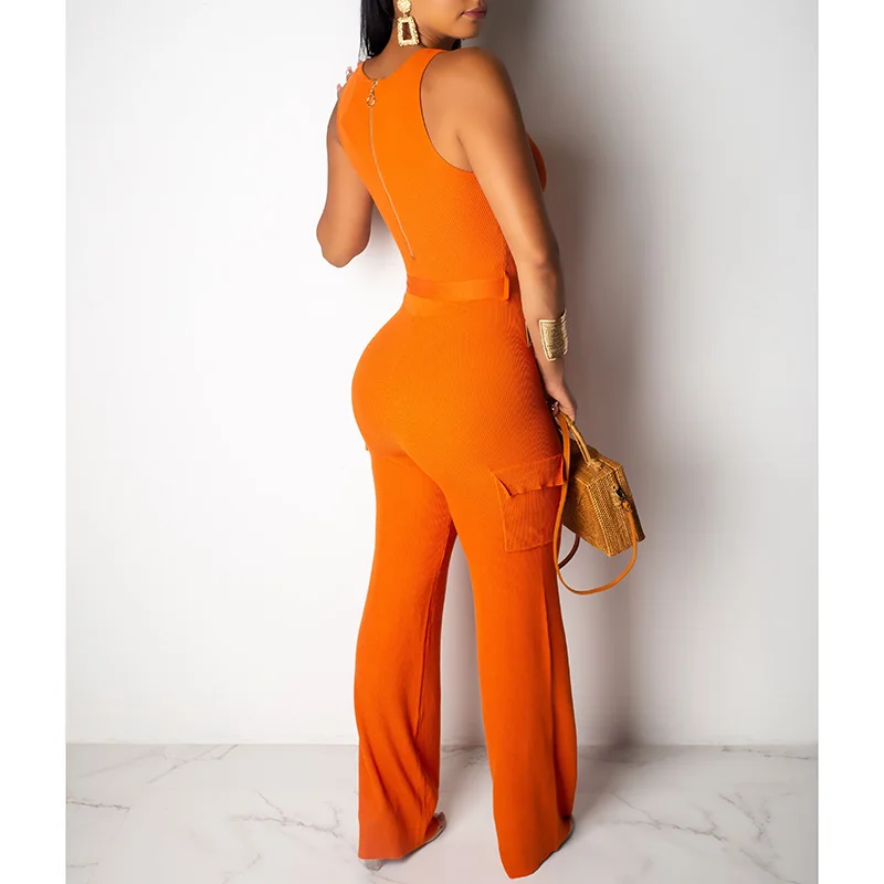 Облегающий комбинезон с поясом на шнуровке для женщин 2019 летние облегающие