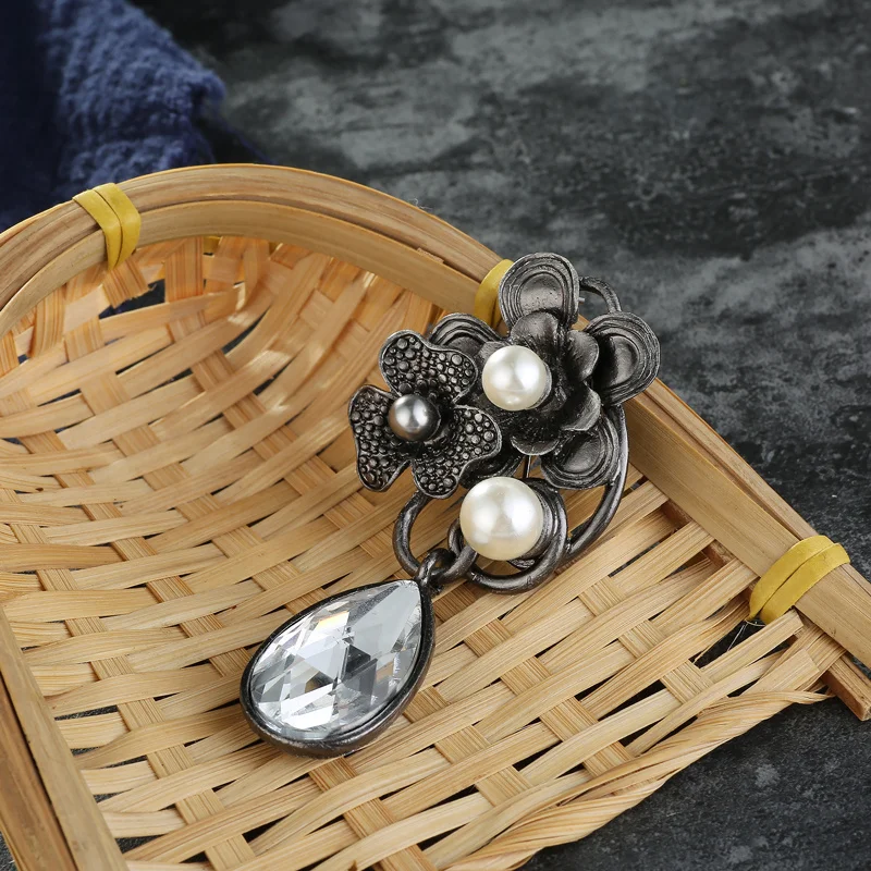 Винтажные кристаллические жемчужины бриллиантовые булавки в форме капли воды