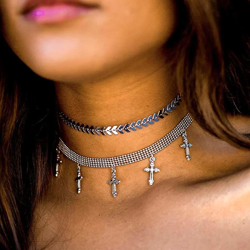 2 шт./компл. богемная стрела Крест мир символ кисточка подвеска женское ключичное