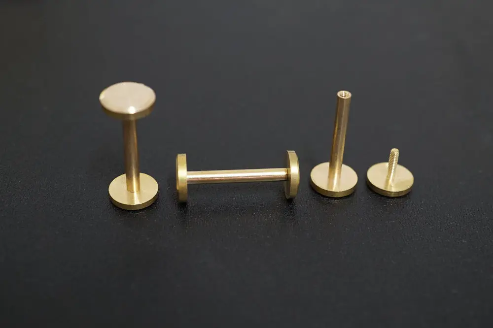 50pc Q14-10x20 Solid Brass belt screw Chicago Screw Leathercraft |