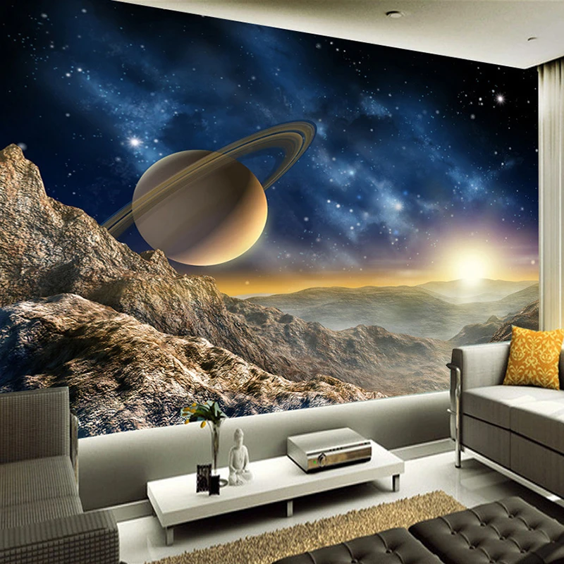 

Nebula Universe 3D Photo Mural Wallpaper Living Room Kid's Room Landscape Decor Mural Wall Painting 3D Non-Woven Papel De Parede