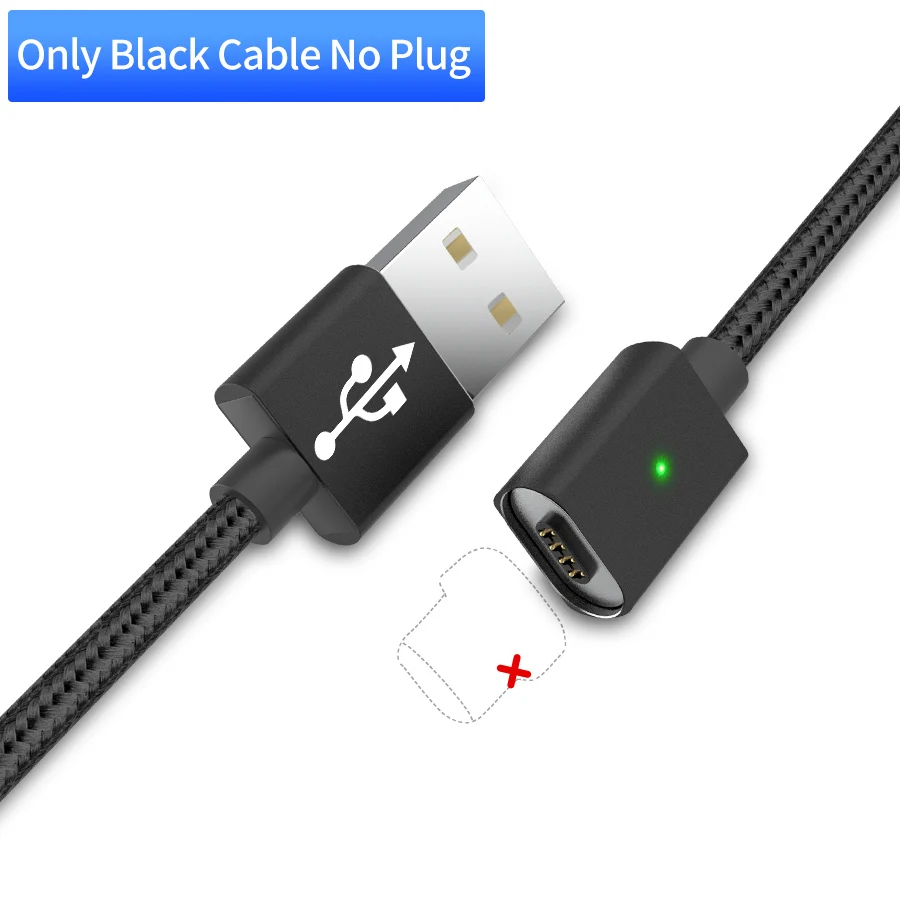 MANTIS Micro USB Магнитный кабель usb type C кабель для зарядки мобильных телефонов type-C USB-C кабель для iPhone huawei samsung Xiaomi 3A - Цвет: Only Black Cable