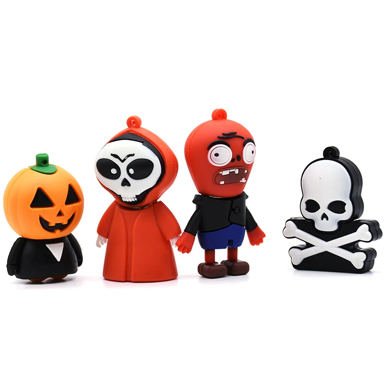 Творческий USB Flash Drive Хэллоуин мультфильм реальная емкость 2 0 Pen Memory Stick 4 GB 8 16 ГБ 32 64