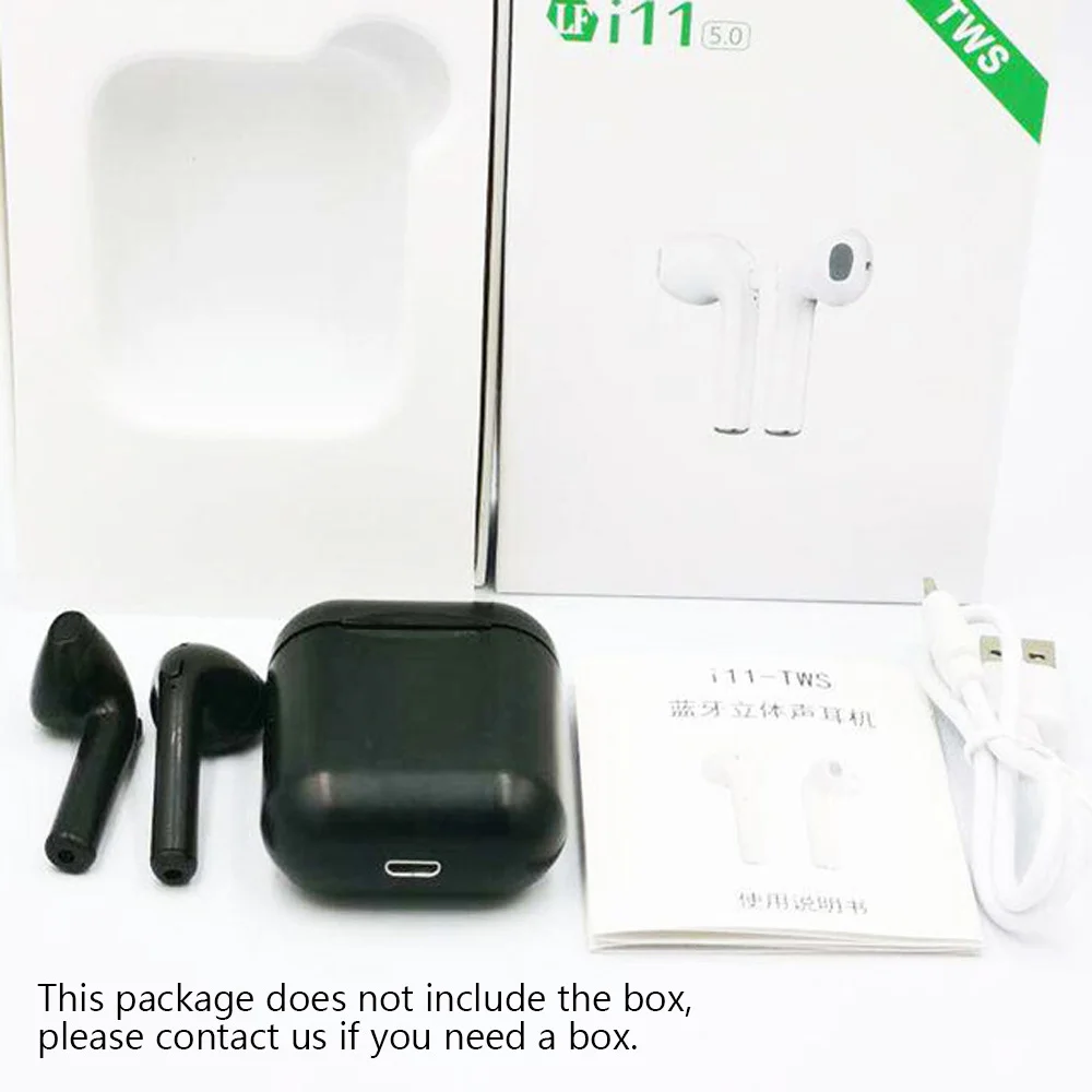 i11 black I11 Tws наушники Bluetooth 5,0 наушники вкладыши беспроводные наушники Лидер продаж шлем Sans Fil с зарядной коробкой новая версия наушники - Цвет: i11 black