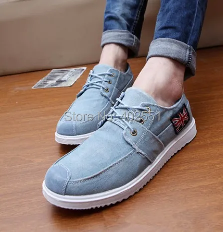 New Fashion 2014 Spring Free Shipping Men's Shoes Jeans Canvas Flats Casual Men Sneakers | Спорт и развлечения