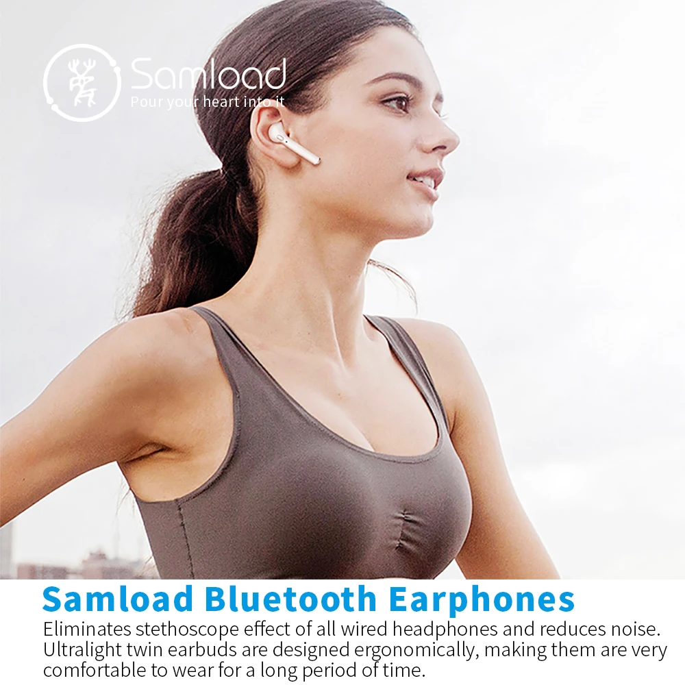 Samload Bluetooth наушники, мини гарнитура, беспроводные наушники с маленькой зарядной коробкой для Apple iPhone 7 8 Xiaomi samsung