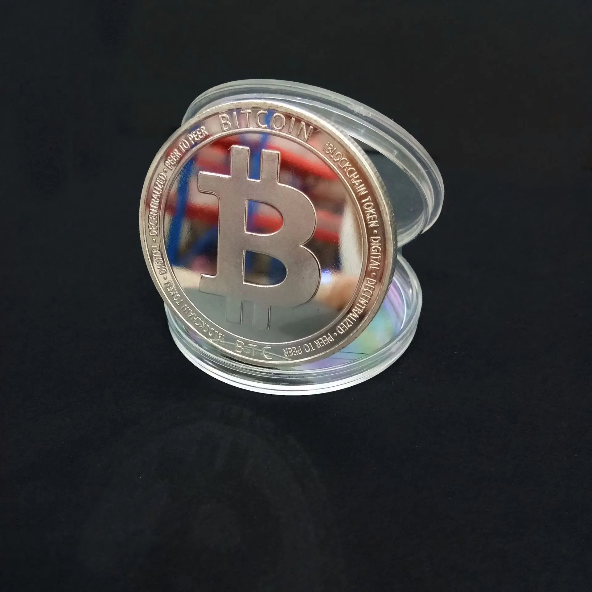 Позолоченные физические биткоины Casascius Бит монета BTC с Чехол подарок физический металл Античная имитация арт-коллекция монет BTC 1 шт - Цвет: 20