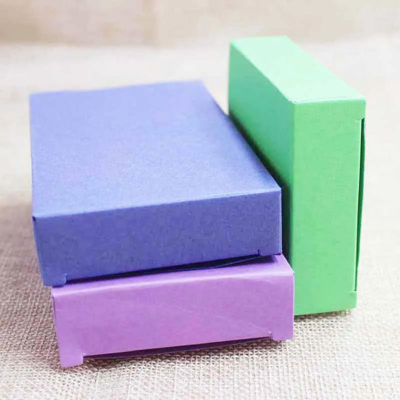 Пустая коробка для конфет два размера фиолетовый/синий/зеленый упаковки